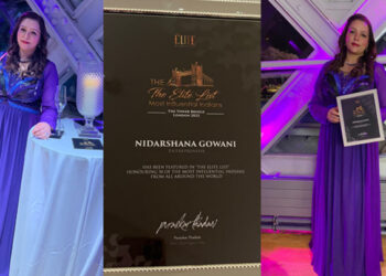 Social Activist and Philanthropist Nidarshana Gowani honored as Top 50 Influential Indians across the World at Iconic London Bridge