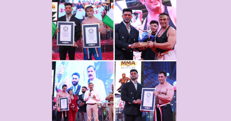India’s Fitness & Youth Icon Sahil Khan and Martial Arts Vispy Kharadi set a Guinness World Record