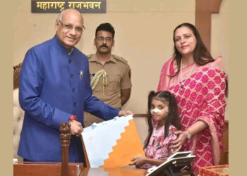 “Inspiring Raksha Bandhan Celebration: Cancer Survivor Kids and Handicapped Girls Tie Rakhi to Honorable Governor Ramesh Bais ji, Organized by Kamala Ankibai Ghamandiram Gowani Trust”