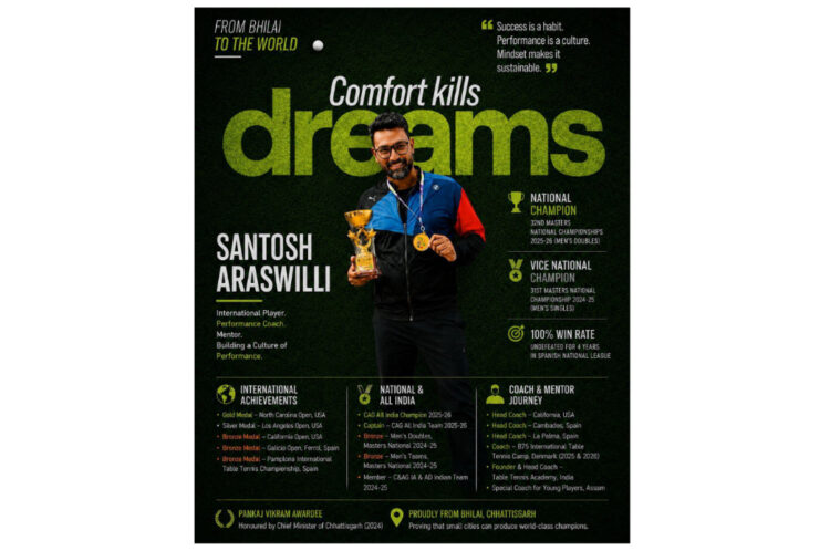 Why Santosh Araswilli Is More Than an International Table Tennis Player – He’s Building a Culture of Performance
